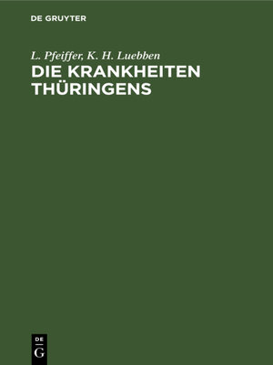 cover image of Die Krankheiten Thüringens